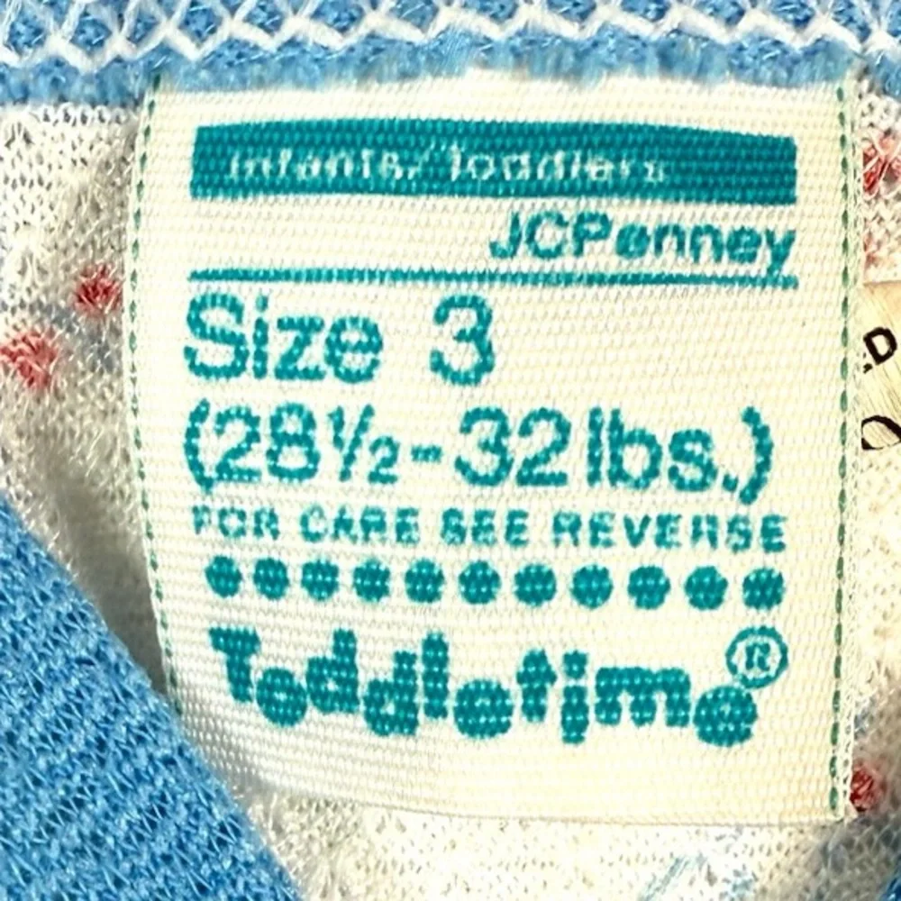 JC PENNEY Toddletime 70s-80s Vintage Baby Boys' Giraffe‎ Button Up Sleepshirt 3